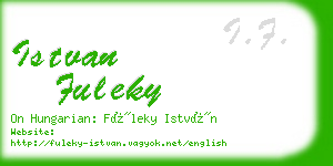 istvan fuleky business card